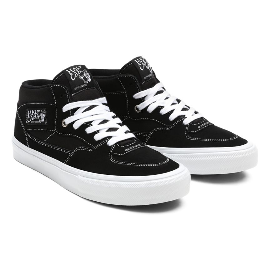 Vans Skate Half Cab Dam Svarta/Vita - Vans Skateskor Outlet Sverige (RXCJS9582)